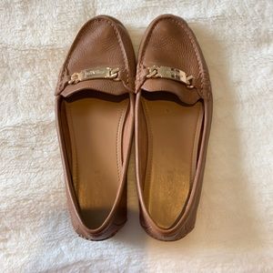 Coach moccasins, tan leather, size 10